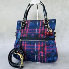 Y2K COACH POPPY Tartan Check 2way Tote - メルカリ