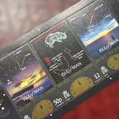 78896セール現品限 外国切手 英領マン島発行ミレニアム小型シート星座