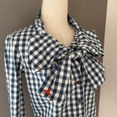 美品 ヴィヴィアンウエストウッド ボウタイブラウス チェック オーブ 2