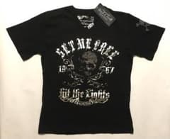 パック&フォース Tシャツ (L)　スカル(スワロフスキー風)