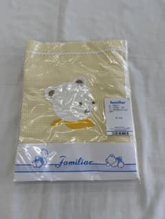 familiar チェック柄ベビー布団カバー　イエローのサムネイル