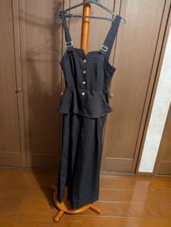 ブラック サロペット オールインワン