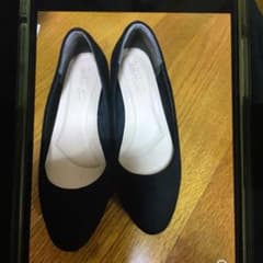 ホーキンス/nuovoスエードパンプス黒24.5のサムネイル