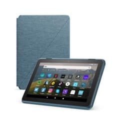 Fire HD 8 タブレット ブラック 64GB 純正カバー(ブルー)付きのサムネイル