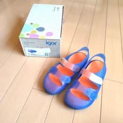 igor サンダル 約20cmサイズ ライトブルー-オレンジのサムネイル