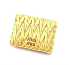 現行 miu miu ミュウミュウ マテラッセ 二つ折り財布　0316-② 現行 miu miu ミュウミュウ マテラッセ 二つ折り財布 0316-② - メルカリ