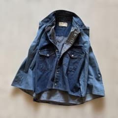 77circa 再構築 リメイク デニムベスト 一点物 ヴィンテージ 古着 77circa 再構築 リメイク デニムベスト 一点物 ヴィンテージ 古着