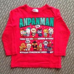サイズ100☆アンパンマン長袖Tシャツ(赤色)のサムネイル