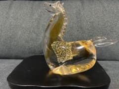 ガラス製（金箔入）　馬の置物（マルティグラス）のサムネイル