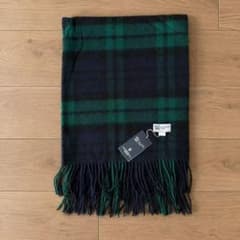 Johnstons of Elgin カシミヤストール チェック柄のサムネイル