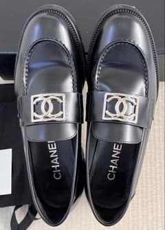 みやけかずみ　　CHANEL シャネル　ブラック　ローファー　厚底 みやけかずみ様専用 CHANEL シャネル ブラック ローファー 厚底 - メルカリ