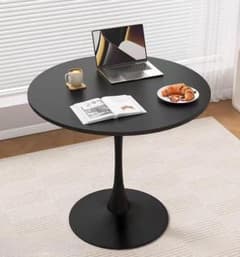 ブラック円形ダイニングテーブル 訳あり品 写真をご確認 TBL01-60-04