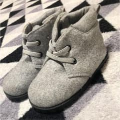 ブーツ ツイード 試し履きのみ！ 美品 キッズ 秋靴 男の子 女の子 15センチのサムネイル