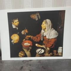 ディエゴ・ベラスケス 卵を料理する老婆 アートパネル 複製画 - メルカリ