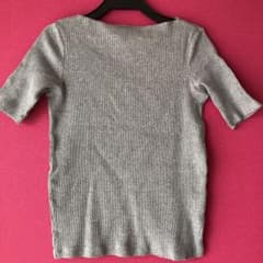 UNIQLO ユニクロ　リブ　ボートネック　カットソーのサムネイル