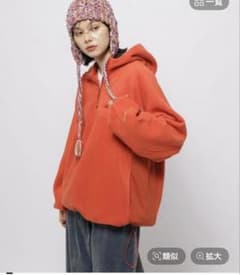 niko and ソフトフリース切り替えZIPパーカーオレンジ - メルカリ