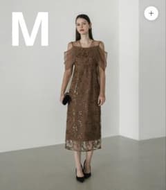 Leja チュールロングスリーブリーフIラインワンピースドレス M - メルカリ