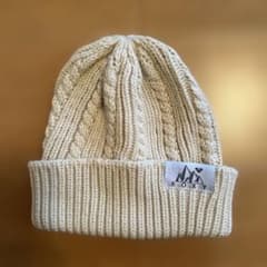 ROXY ケーブル編み ニット帽 アイボリー