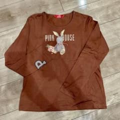 PINK HOUSE ウサギ 長袖Tシャツ ブラウン - メルカリ