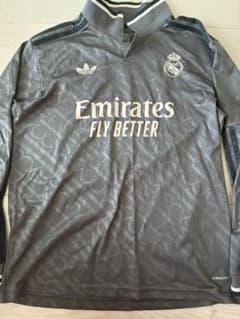 Adidas Real Madrid 長袖ポロシャツ グレーのサムネイル