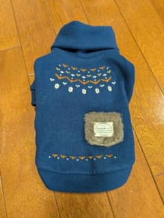 ペットパラダイス ネイビー 花柄刺繍 フリース 3Sのサムネイル