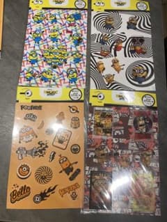 미니언즈 피버 1번 복권 클리어 스티커상 4장 세트