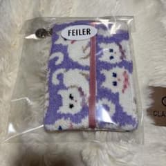 FEILER モフモフネコチャン　ティッシュポーチ　ペールパープルのサムネイル