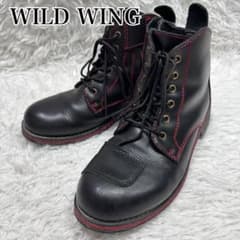 WILD WING ライディングブーツ 26.5 黒 赤ステッチ バイクブーツ WILD WING ライディングブーツ 26.5 黒 赤ステッチ バイクブーツ