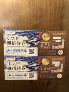 さかえ倶楽部スキー場 リフト招待券 ペア2枚のサムネイル