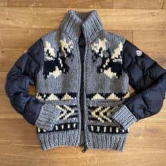 MOCLER TG  モンクレール　カウチンセーターダウンジャケットのサムネイル