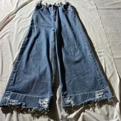 PONYSTONE Crash Buggy Flared denim S Y2K grunge