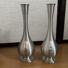 未使用本錫製花瓶 錫 花瓶 花瓶 黒漆加工 [No.143]｜薩摩錫器工芸館