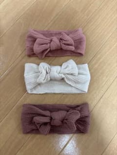 ベビー ヘアバンド 3点セット リボンのサムネイル