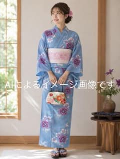 期間限定値下げ‼️美品‼️うさぎが可愛らしいゆかたセットのサムネイル