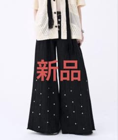 seyto サイズ1 / スタッズピンストライプワイドフレアデニムパンツ