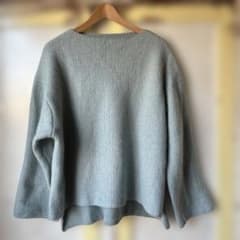 HAVEL studio ニット セーター ゆったりシルエットくすみブルーのサムネイル