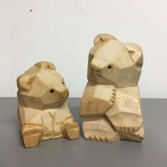 木彫熊　木彫り　座熊　大和彫　大和正幸　美品 木彫熊 木彫り 座熊 大和彫 大和正幸 美品 ビームス ジャパン（440161
