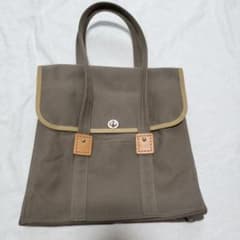 一澤帆布　グレー キャンバス トートバッグ フラップ付きのサムネイル