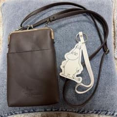 MOOMIN リトルミイ がま口 ショルダーバッグ MOOMIN リトルミイ がま口 スマホショルダーバッグ ブラウン - メルカリ