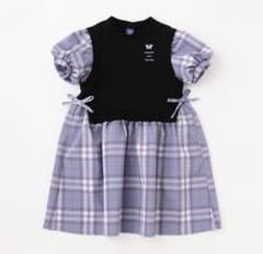 ANNA SUI mini☆ チェックドッキングワンピース 140サイズ キッズ