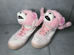 アディダス adidas ジェレミー・スコット ハイカット クマ ピンク