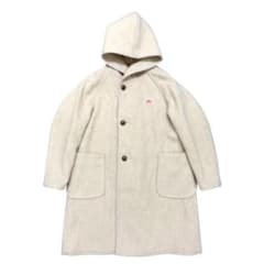 DANTON ダントン ウールモッサ フード ロングコート 36 ベージュ