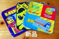 [신품] 괴도 그루의 미니언 초변신 1번 복권 E상 핸드 타월 3점 세트