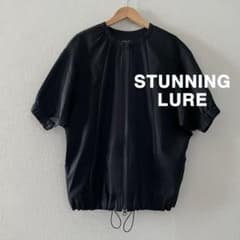 美品！STUNNING LURE パフスリーブブルゾン ブラック ダブルジップ 