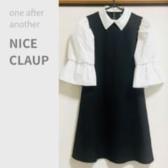 NICE CLAUP 나이스크랩 소매 콘셔스 칼라 첨부 원피스