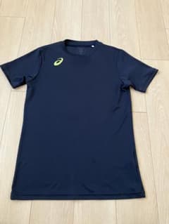 ASICS バレーボールTシャツ ネイビー - メルカリ