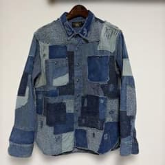 y*i様 RRL インディゴデニム　パッチワークワークシャツ サイズM y*i様 RRL インディゴデニム パッチワークワークシャツ サイズM - メルカリ