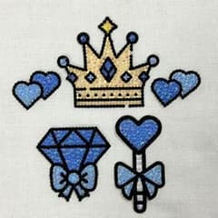 うちわデコ パーツセット 王冠 ハート ダイヤモンド - メルカリ
