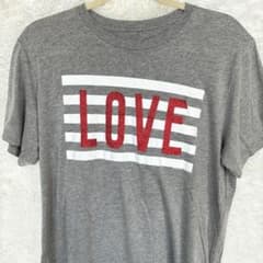 Texas True Threads LOVE ラメプリントTシャツ グレー Lのサムネイル