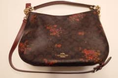 COACH 花柄 ショルダーバッグ ダークブラウンのサムネイル